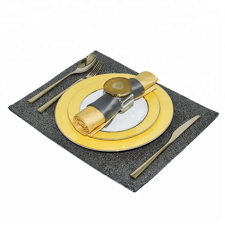 Hotel ceramic blue design 8inch dinner flat plates custom logo porcelain serving plates