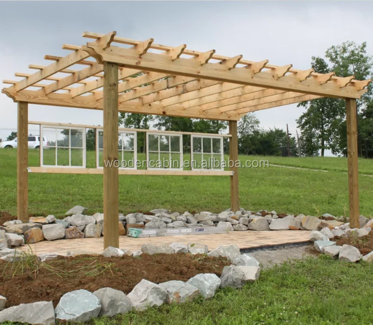 Best sell wooden shade pergola gazebo with cheap price