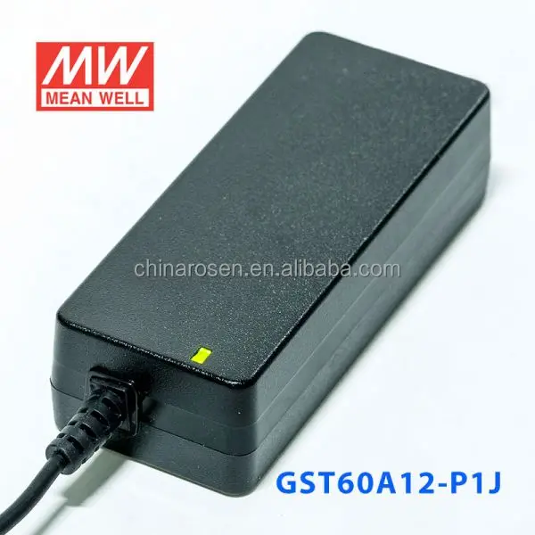 ORIGINAL Meanwell GST60A12-P1J 60W 12V/5A AC-DC Class l Level Vl Adaptor 12 volt 5 amp power supply