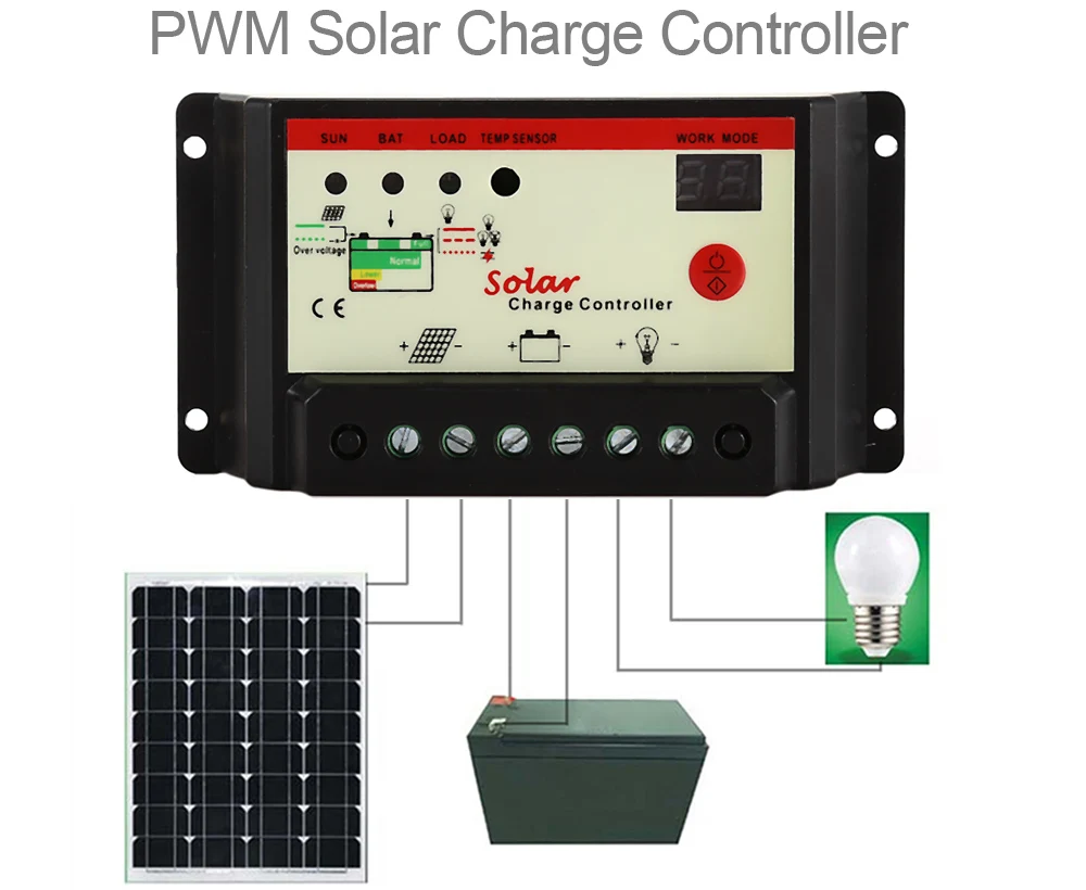 hot sale 10A 12V 24V PWM Solar Cell panels Battery Charge Controller Timer for LED street lighting or solar home system