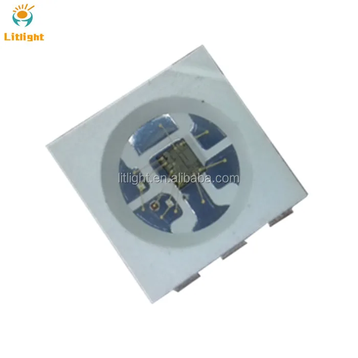 Addressable PLCC-6 Digital Breakpoint DC5V With IC built-in SK6813/SK6822 5050 RGB SMD LED Chip RGBIC smart programmable RGB+IC