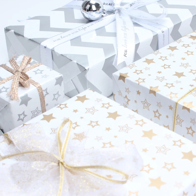 
High Grade Glitter Elegant White Gold Series Velvet Satin Organza Ribbon 