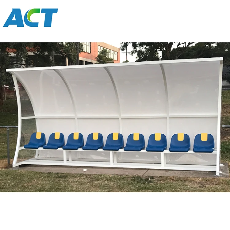 4m portable football team shelter soccer player bench dugout factory price PY-ZKBB-8