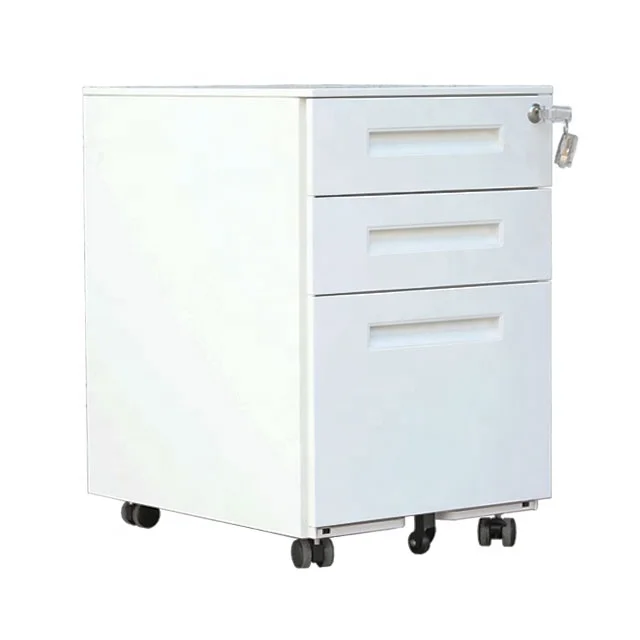 Commercial metal office furniture 3 drawer steel pedestal mobile movable filing storage cabinet kabinet