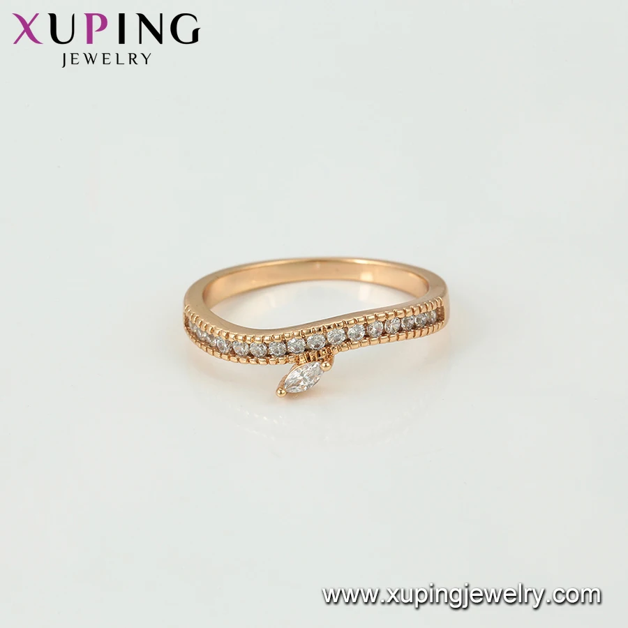 15299 xuping shopping online top grade delicate 18k gold plated 2 gram ring