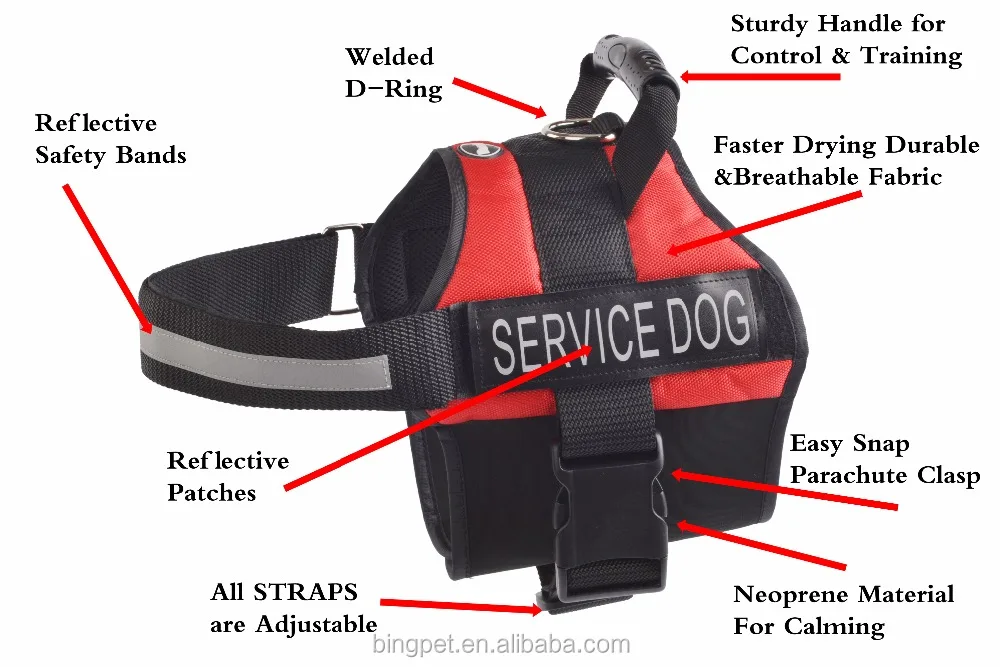 Manufacturer Wholesale Pet Training Lift Reflective Pet Service Safety Dog Harness for Large Dogs