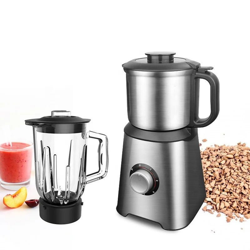 coffee blender Stainless steel hosing 2 in 1 table blender with Glass jar
