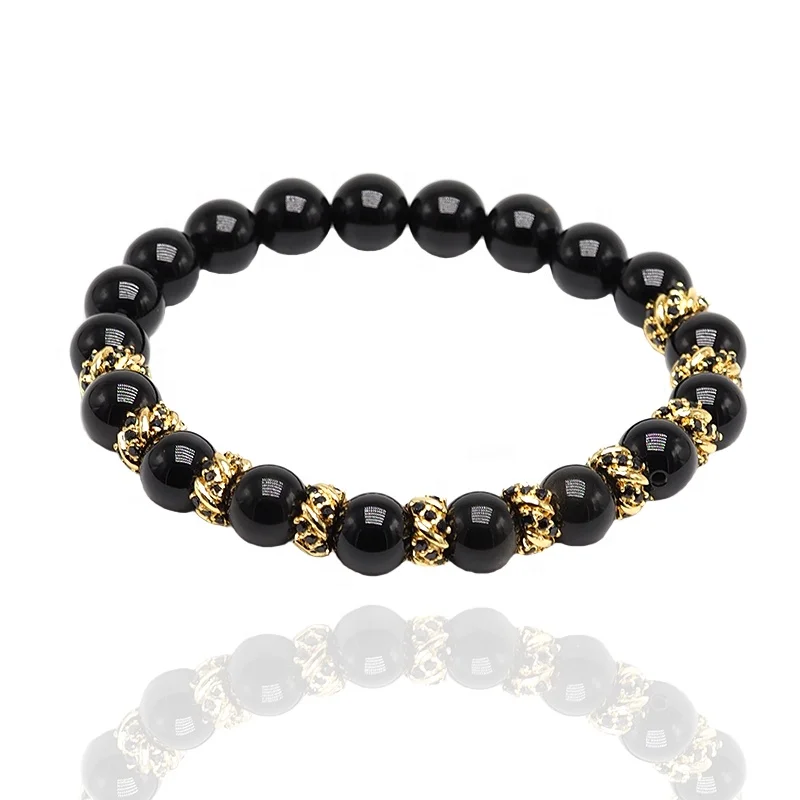 
Perfect gift hot lovely crystal bead bracelet men bangle 