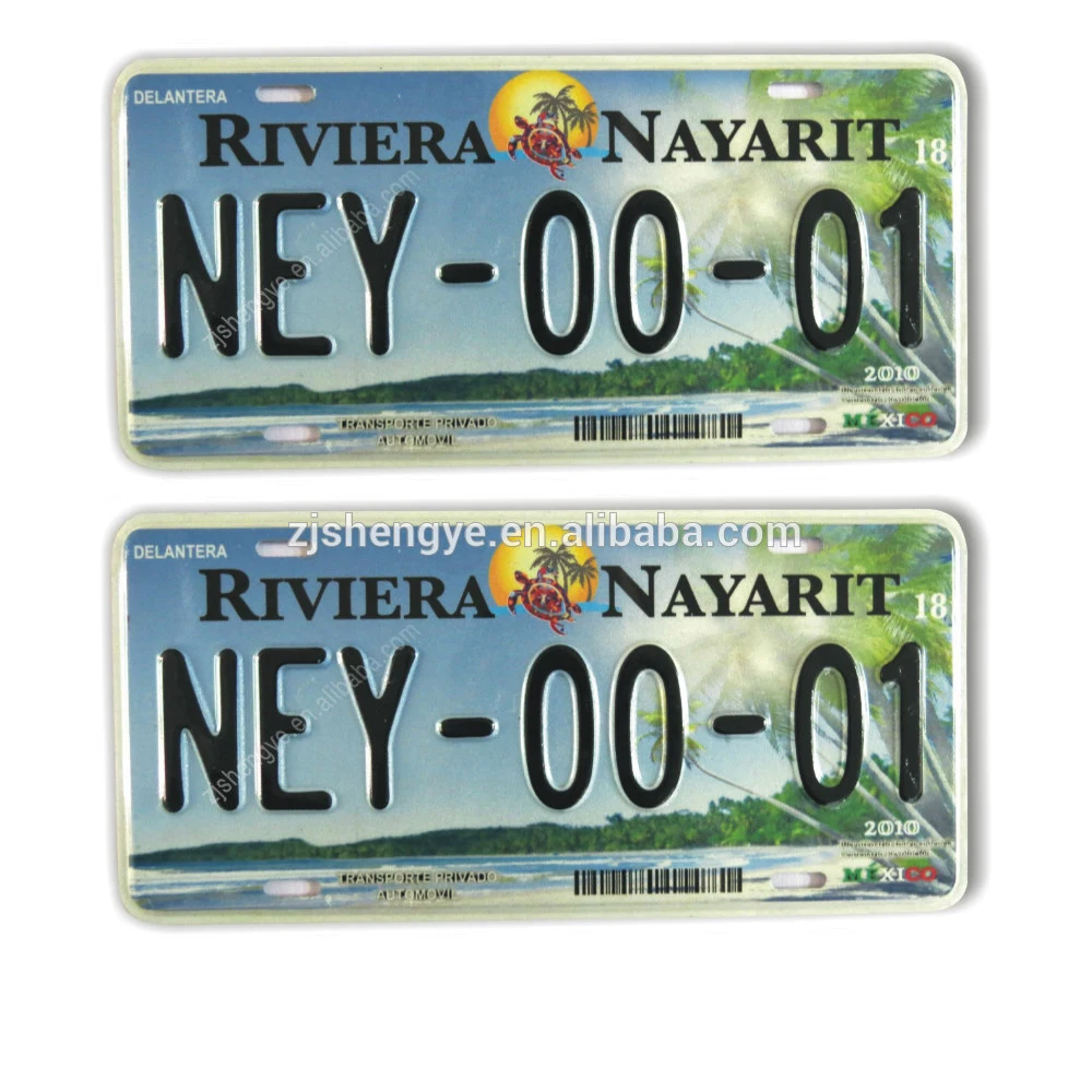 Aluminum custom embossed American promotional license plate