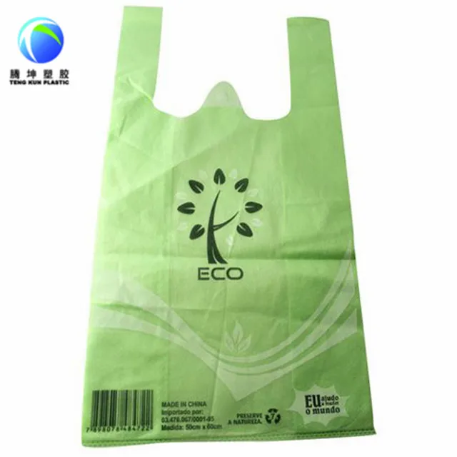 Corn Starch Biodegradable Vest Polythene Shopping Bags