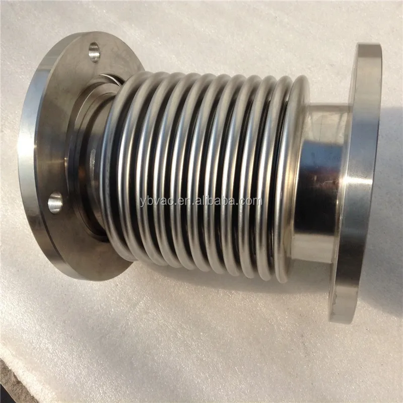 compressible stainless steel bellow axial expansion joint for vacuum pump