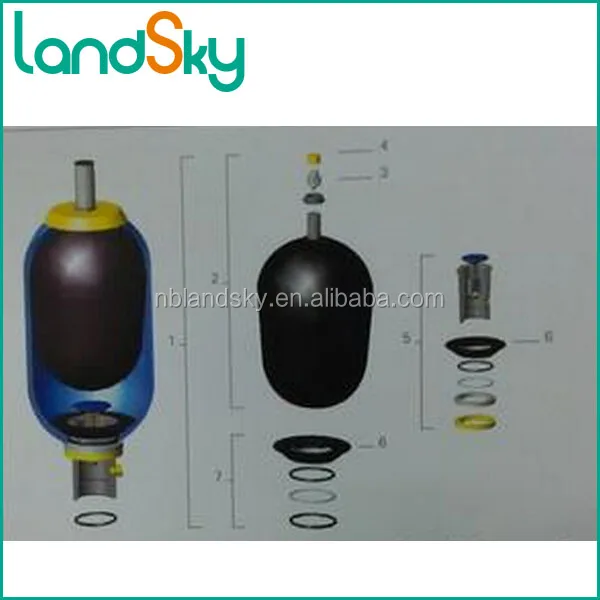 NBR гидравлический аккумулятор сосудов высокого давления мочевого пузыря печать PED1-34.5 объем 1 литров 345bar