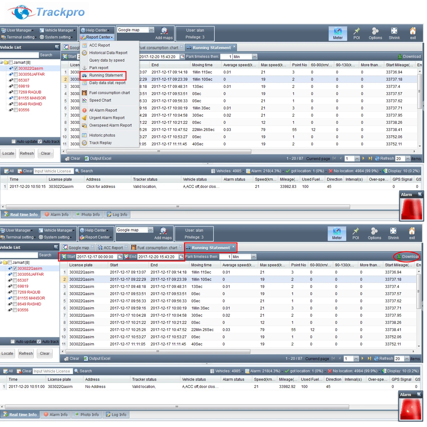VT900 VT600 VT202 VT2063g vehicle gps tracker with online web fleet management platform soft system DLT server software