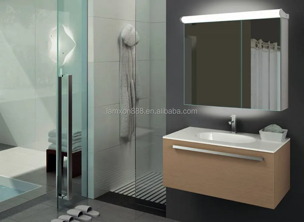 Vertical framless led silver mirror backlit for bathroom with led lights,makeup mirror