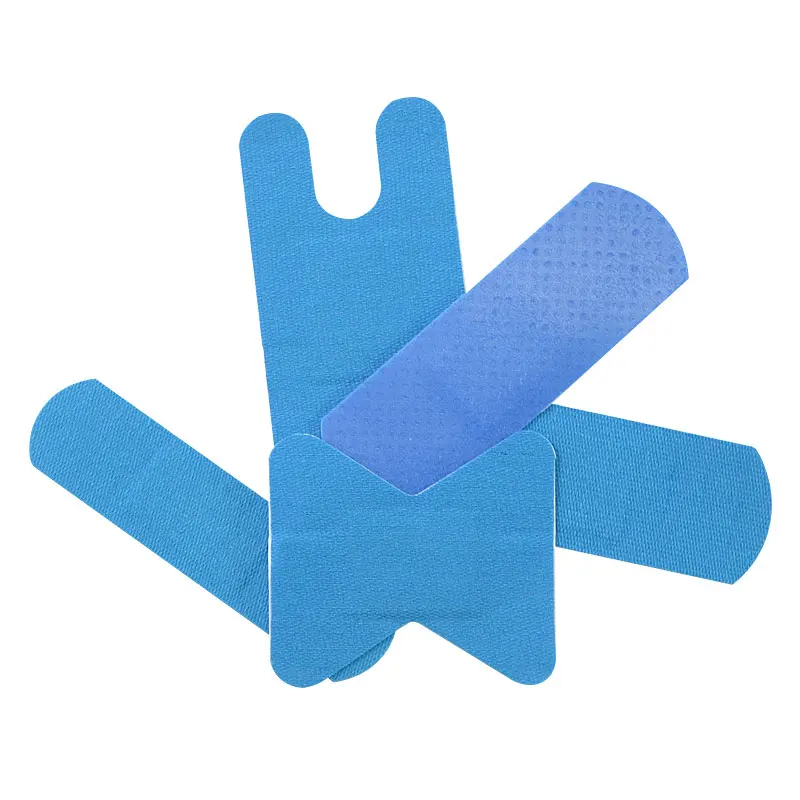 Manufacturer OEM hypoallergenic waterproof medical blue metal detectable band aid food processing plaster with CE ISO13485