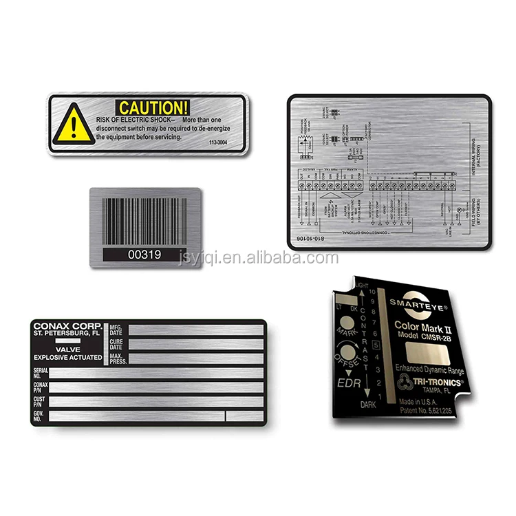 
Customized Printed Aluminum Nmeplate With Engraved Logo, Aluminum Metal Plates With 3M Adhesive 