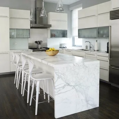 Chinese polishing big slab calcite white marble stone