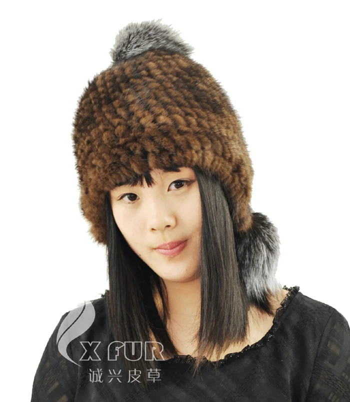 Cx-c-08c европе мода норки шляпы и шапки с ушами
