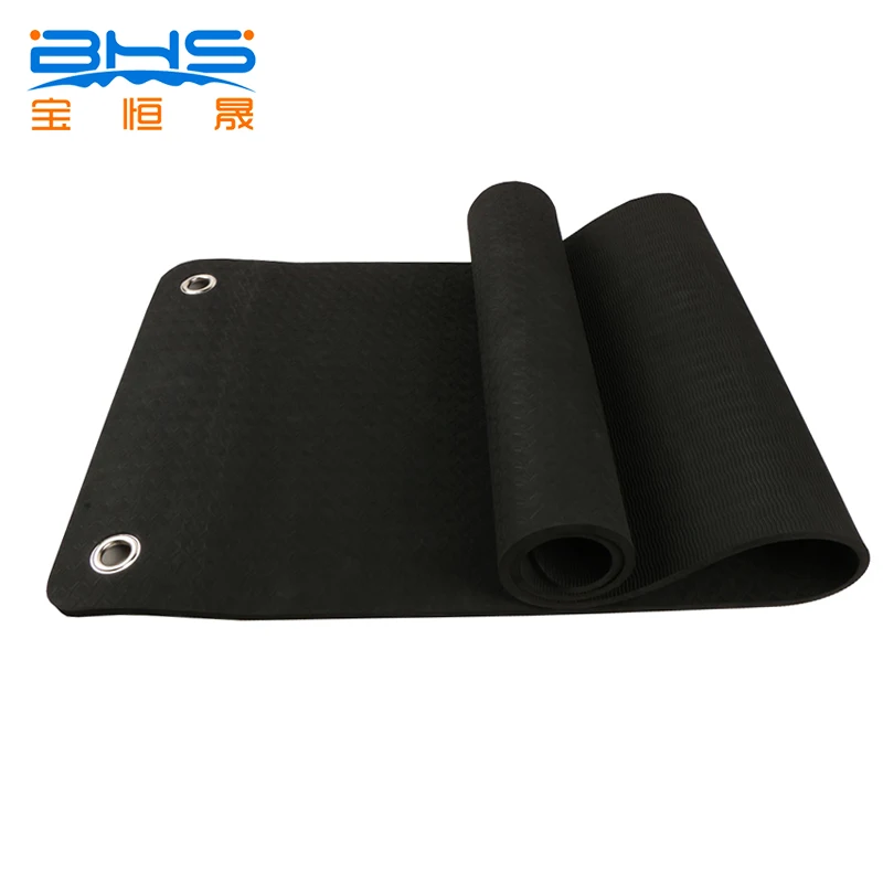 
Perforated anti-slip grommets hanging yoga mat with holes 
