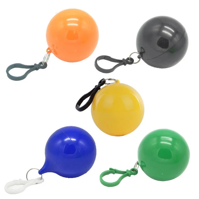 Emergency disposable raincoat in ball rain poncho hooded balls