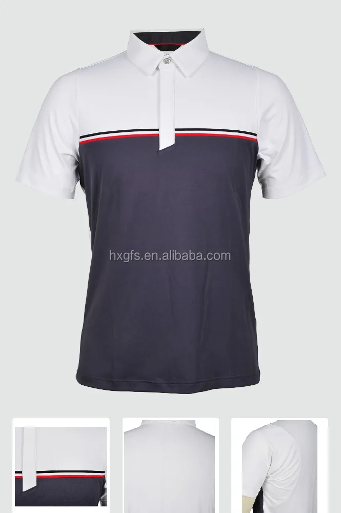 
China Supplier Wholesale Sport swear black and white Golf T Shirt 