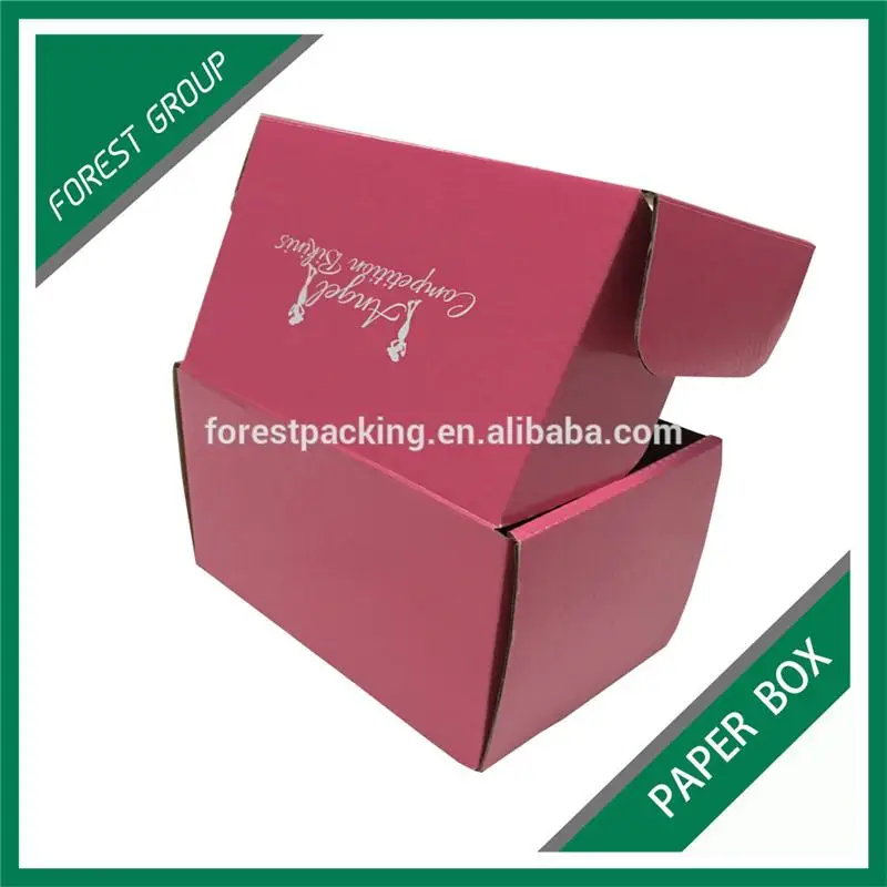 Персонализированные пользовательские Роскошный Розовый бумаги, картона коробка гофрированной бумаги