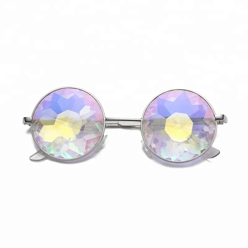 Diffracted Rainbow EDM Sunglasses Crystal Lenses Kaleidoscope Glasses Festival Eyewear