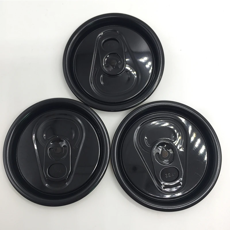 202# big openning mouth aluminum coffee/pop/soda can use black SOT easy tabs/top/lid/end
