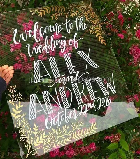 Custom Color Acrylic And Lucite Wedding Decor Ideas Acrylic Wedding Sign