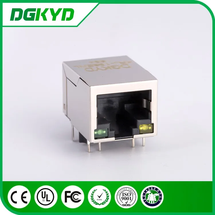 KRJ-138ENL metal shielded 8P8C ethernet jack cat5 RJ45 connector