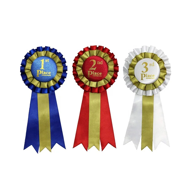 Custom Badge Ribbon Rosettes For Horse Show