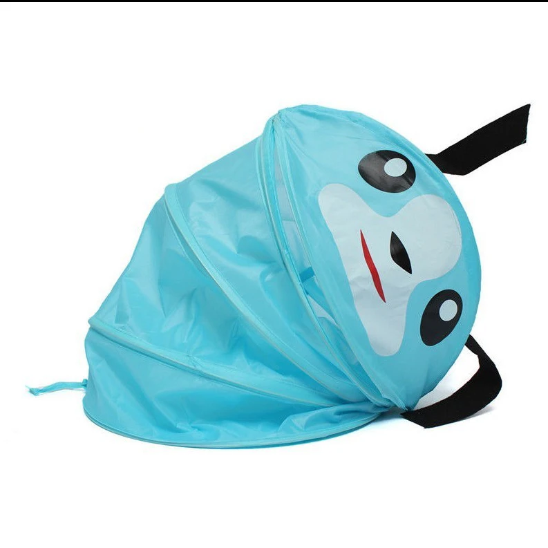 Милая Детская мультяшная круглая спиральная складная сумка для хранения белья, сетчатая корзина из полиэстера для игрушек, ведро-органайзер, шкатулка для грязной одежды