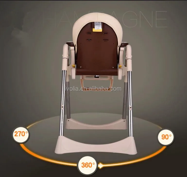 seat reclined to lying position plastic baby dining high chair