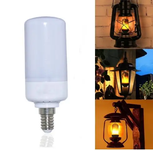 Hot Simulated decoration light E27 B22 E14 4w 7w  LED Flickering Flame+White Bulb