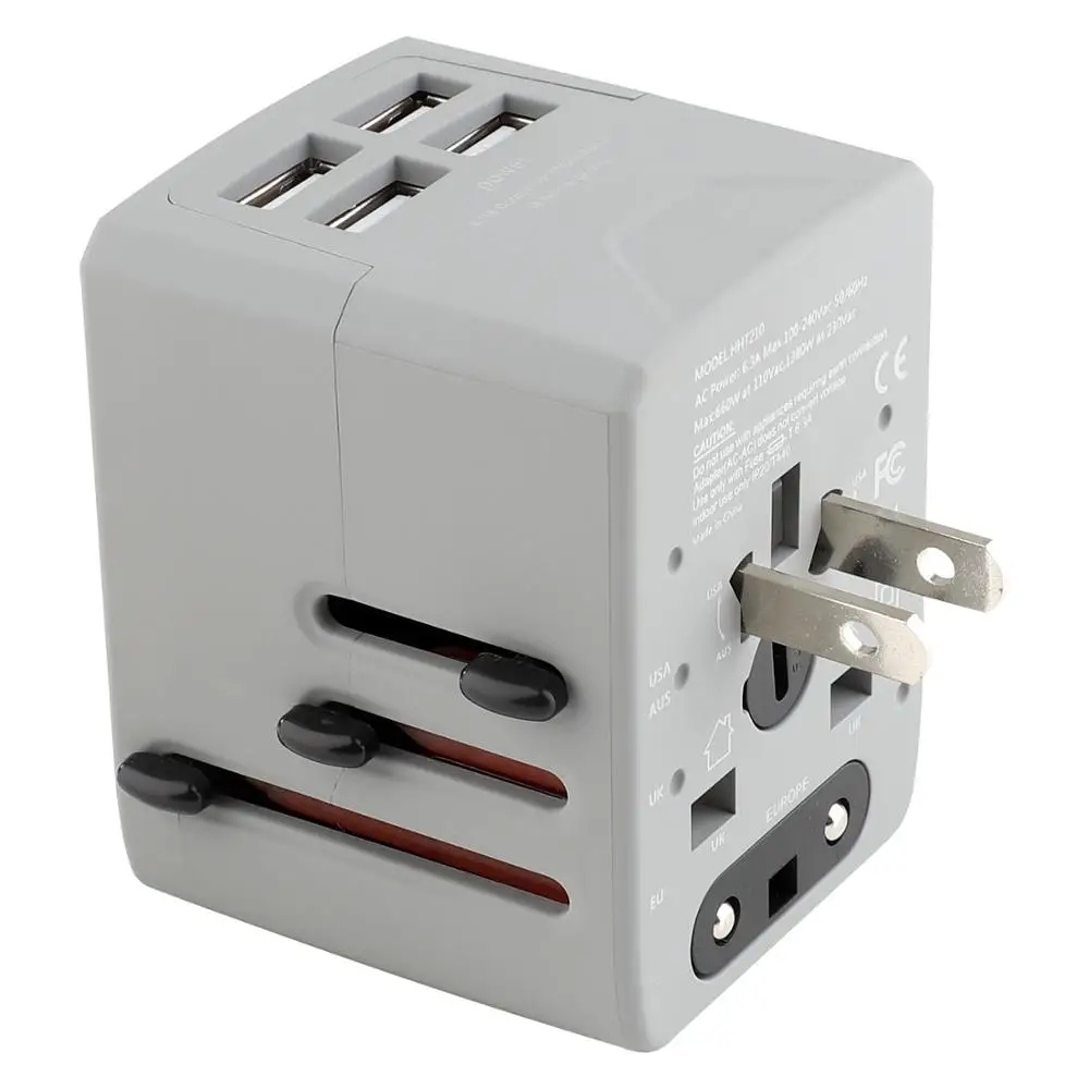 
2019 Newest BS8546 smart world travel adapter australia chinese plug with 4 usb 
