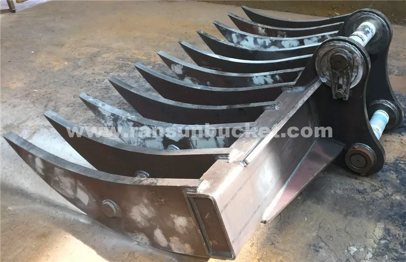 
Root rake for mini excavator 