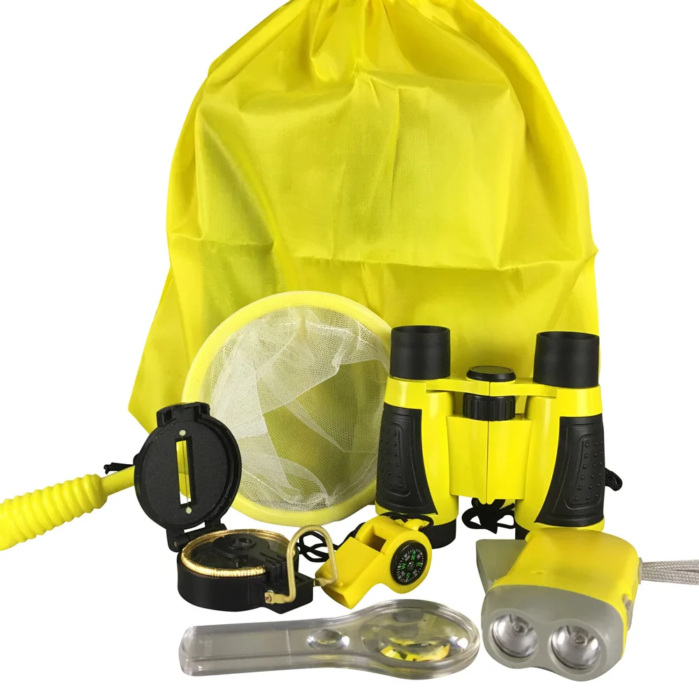 Kids Outdoor Adventure Camping Kit & Bug Catcher Kit with Fishing Net, Bug Viewer, Bug Catcher for Children Gift