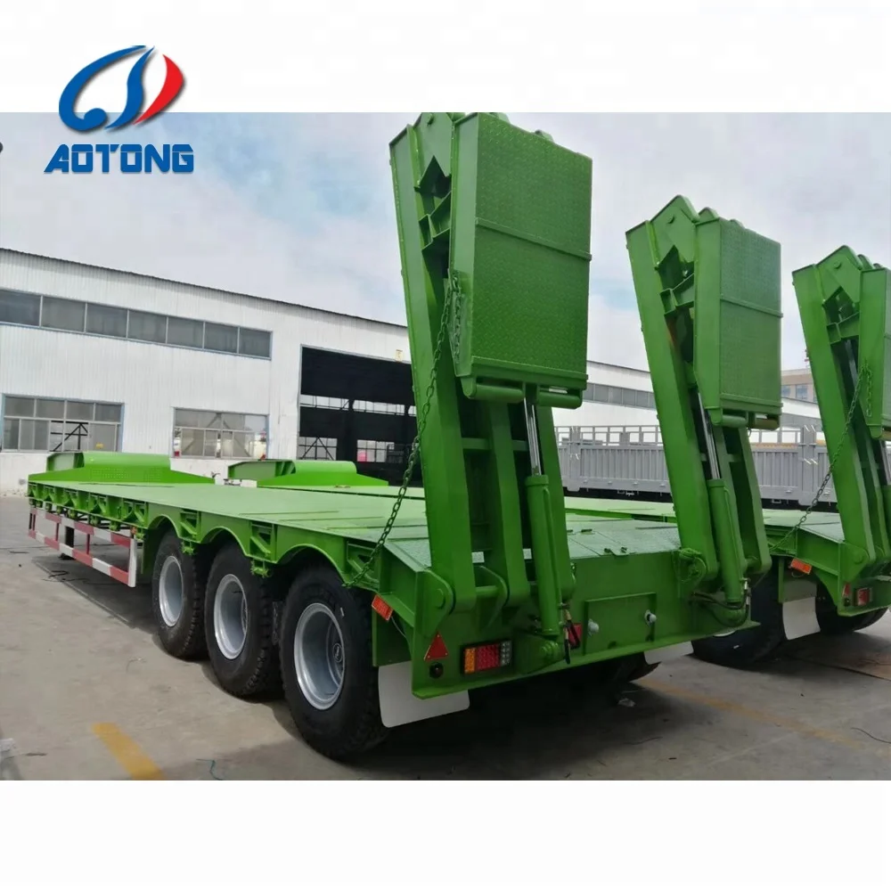 Гидравлическая система рулевого управления Aotong 30t l 50t Низкорамный грузовик прицеп 9m -13 m низкорамный полуприцеп