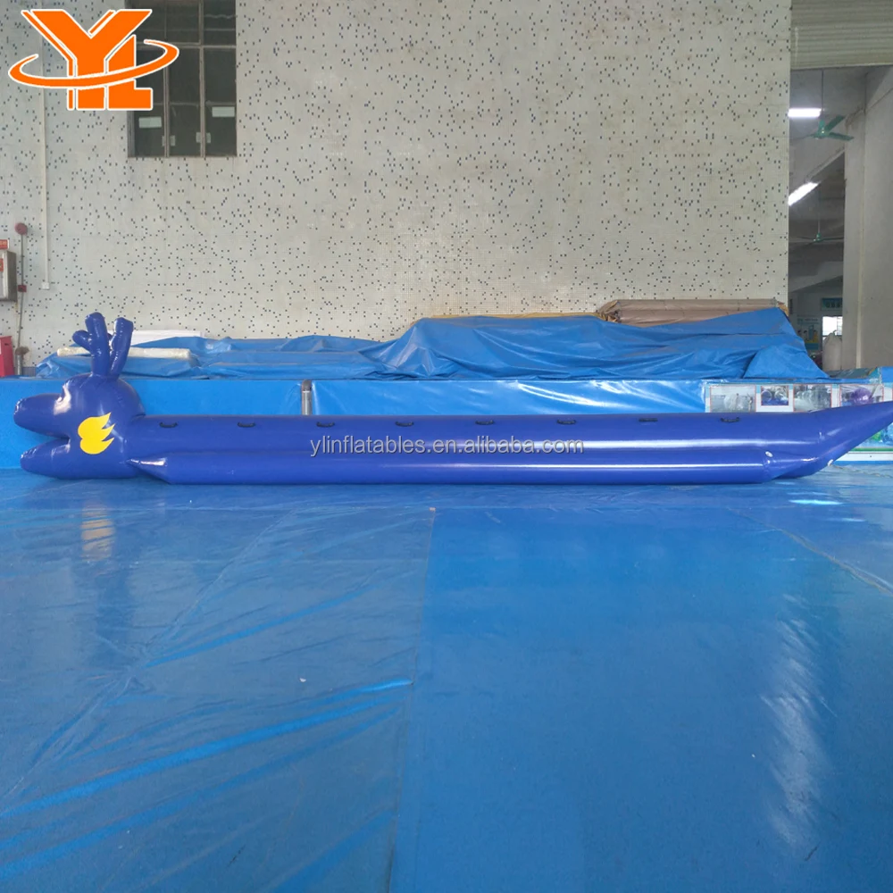 Inflatable Dragon Style 8 Seat Banana Boat for Water Park Amusement Fly fish Boat