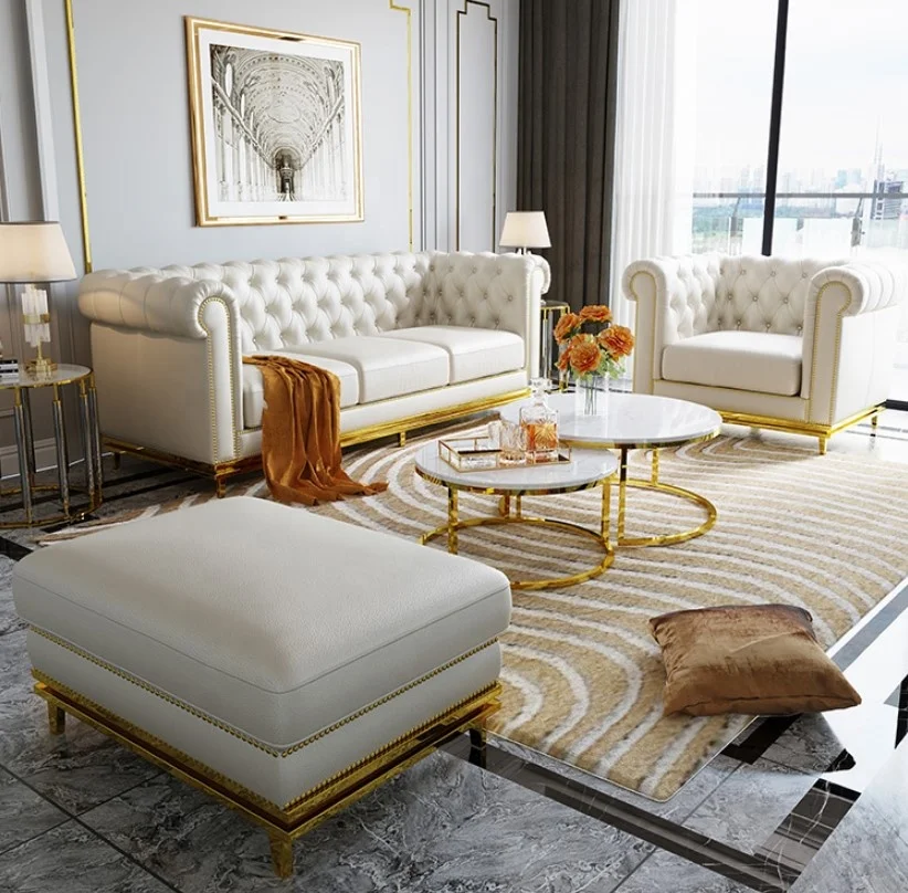 Роскошный золотой свадебный диван с рамой из нержавеющей стали