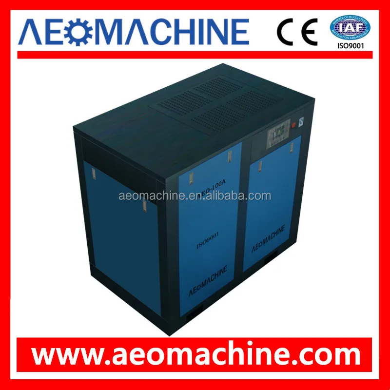 75KW электрический компрессор воздуха винта стационарные промышленные безмасляные винтовые компрессоры на продажу