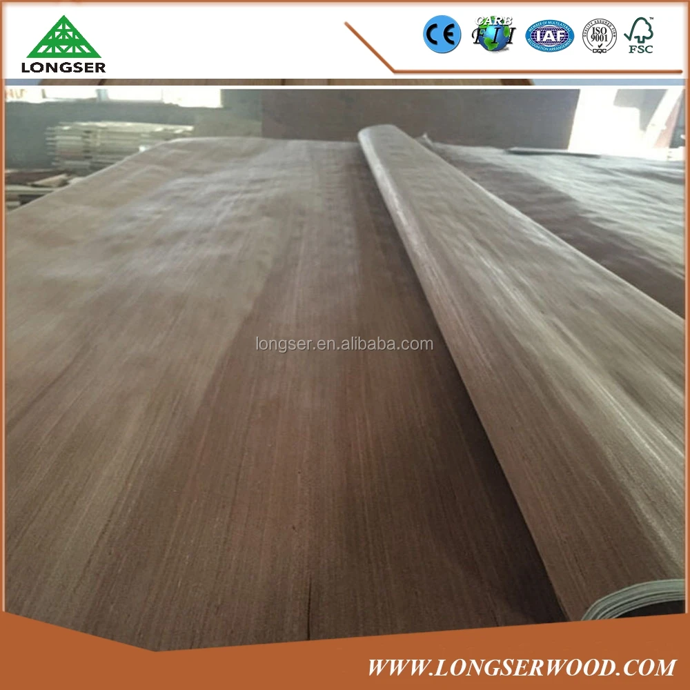 New Item Engineered Padouk Timber Wood Veneer / Recon Wood Veneer / Reconstituted Face Veneer For Plywood