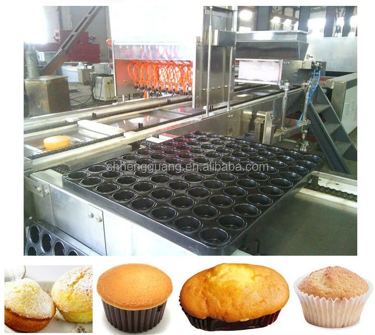 Gas tunnel oven cup cakes baking production machinery/cake machine