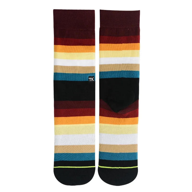 MEIKAN Colorful Custom  Men Foot Funny Soft Socks Unisex Cotton Crew Anti slip Fashion Jacquard Winter Warm Knit Socks