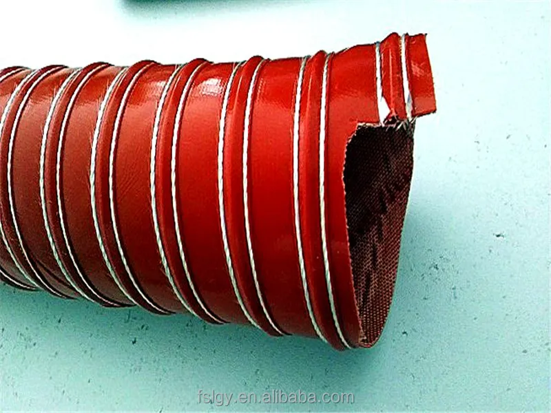 Hot Sell High temperature Red Silicone Fiberglass Duct From China Supplier
