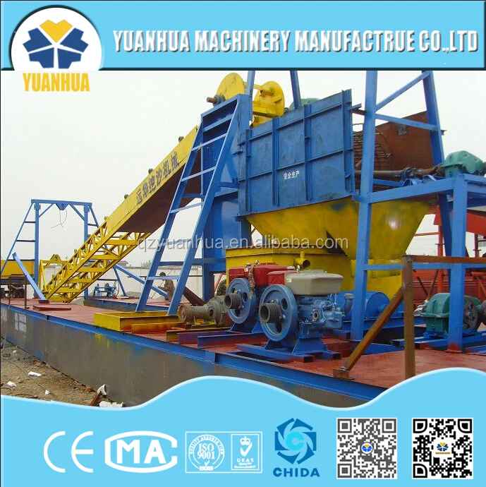 
heavy duty gold dredging equipment with processing line 