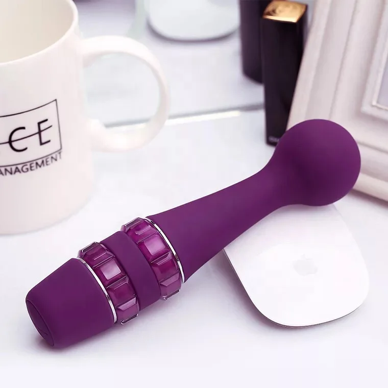 In Stock Wholesale Crystal Romantic Violet Massager Vibrator Electric  Women G-Spot Vagina Dildo Vibrator Adult Sex Toys