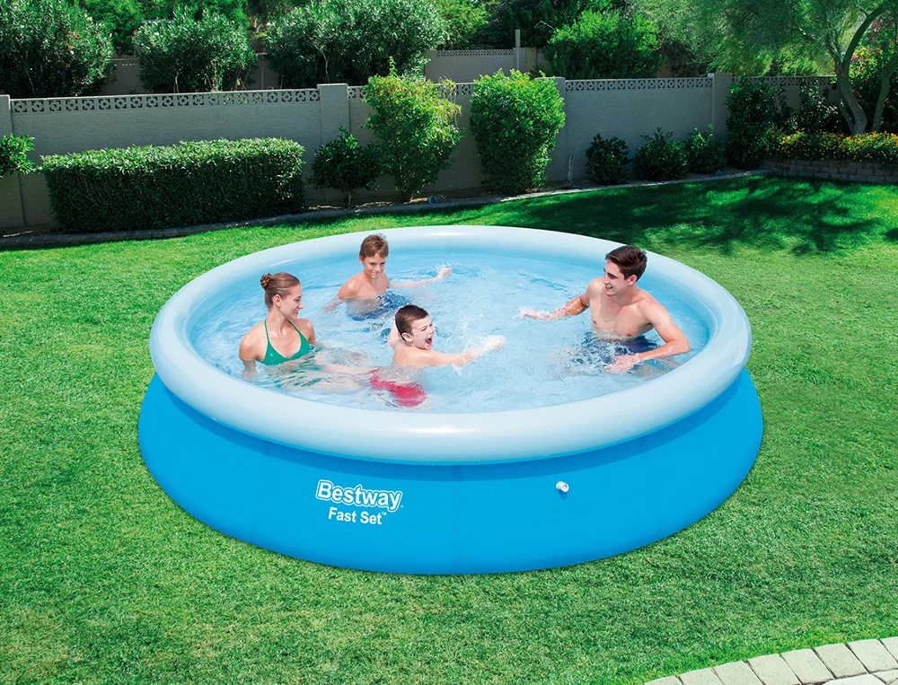 Bestway 57273 large blue Above Ground Inflatable Ring Style  swimming  pool fast set