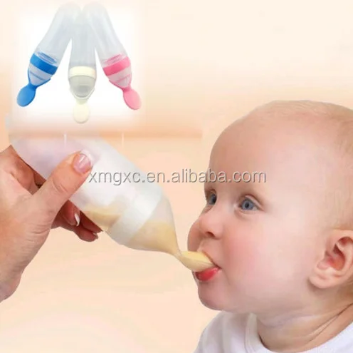 Fashion durable silicone baby feeding bottle