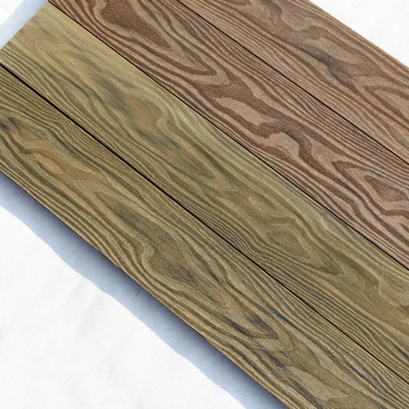 High gloss laminate flooring non slip adhesive sheet wood tiles for outdoor WPC decking flooring